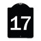 Signmission Sign with Number 17 Heavy-Gauge Aluminum Architectural Sign, 24" x 18", BW-1824-22905 A-DES-BW-1824-22905 - alternate 1